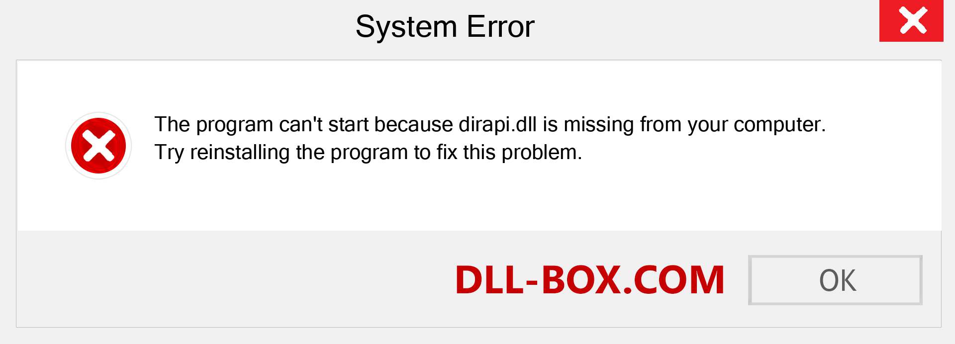  dirapi.dll file is missing?. Download for Windows 7, 8, 10 - Fix  dirapi dll Missing Error on Windows, photos, images